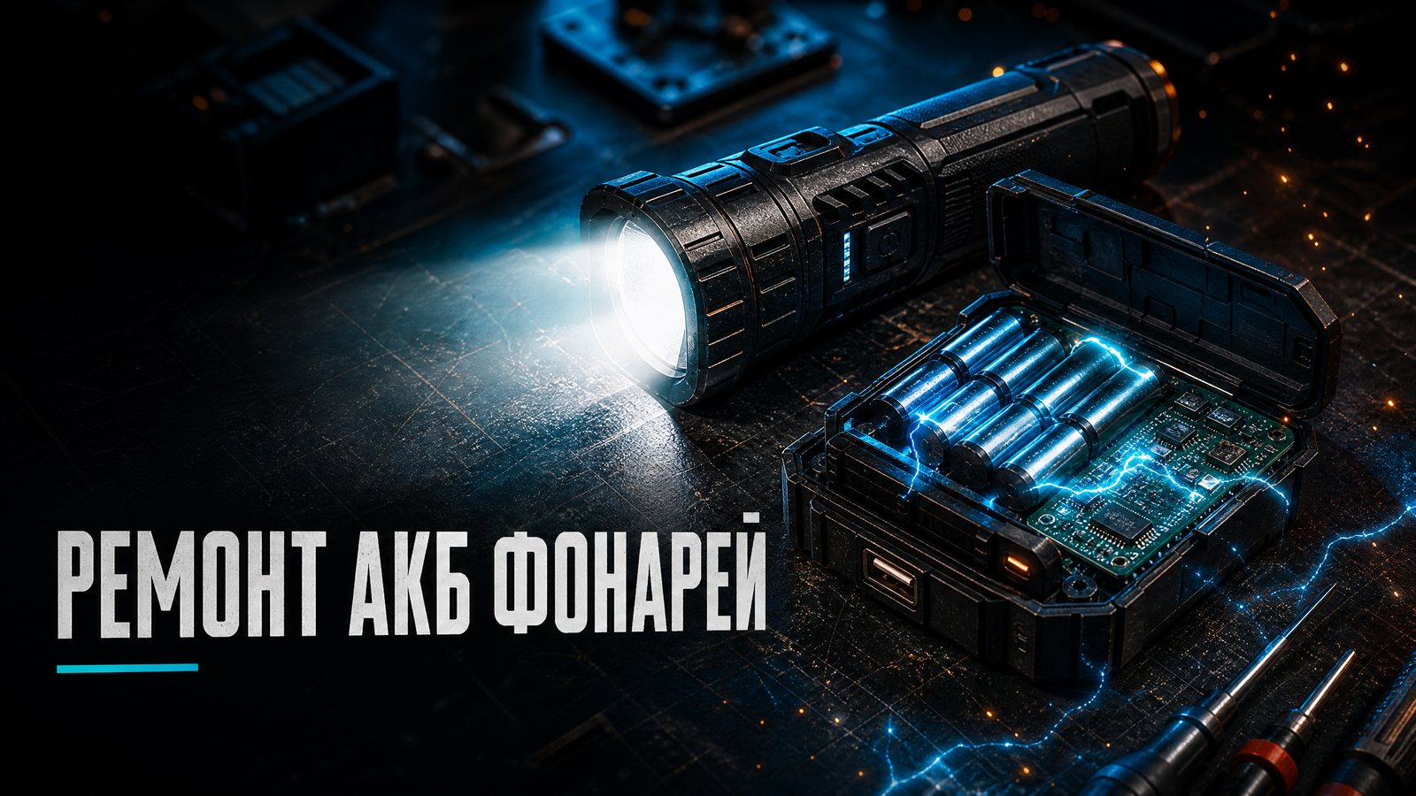 Ремонт аккумуляторов фонарей
