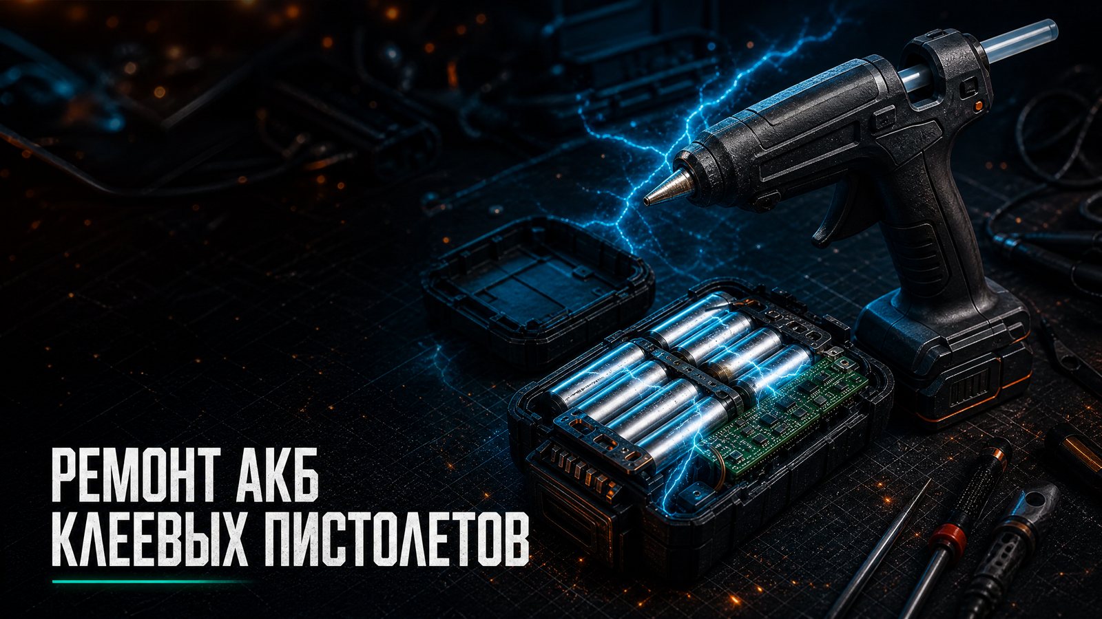 Ремонт аккумуляторов клеевых пистолетов