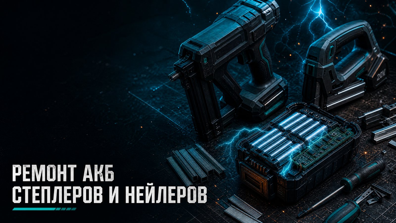 Ремонт аккумуляторов степлеров и нейлеров