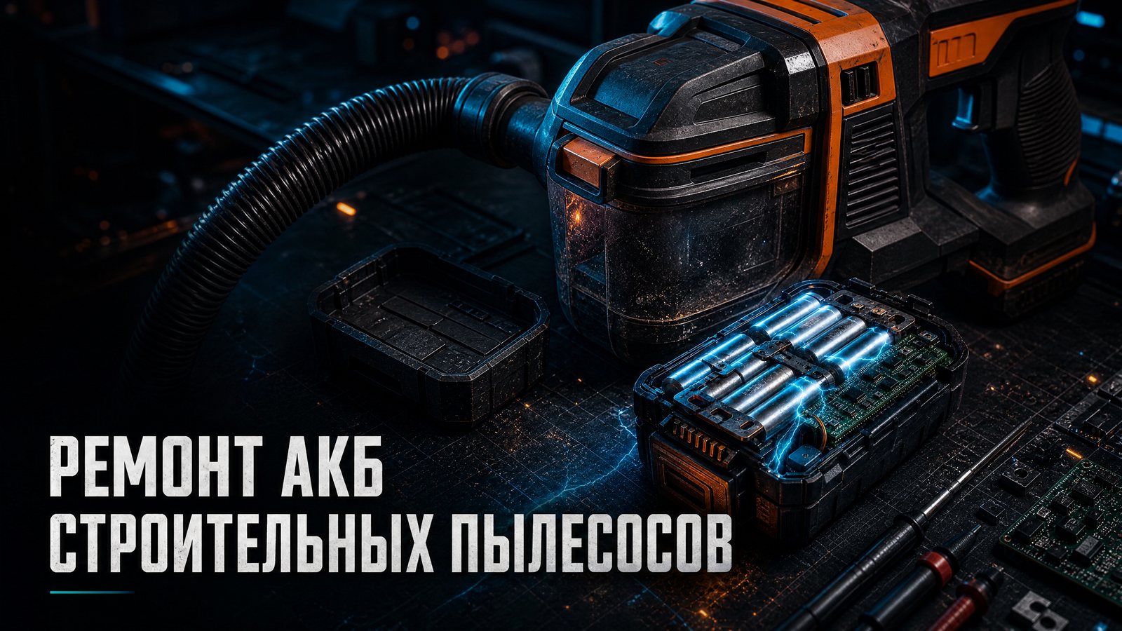Ремонт аккумуляторов строительных пылесосов