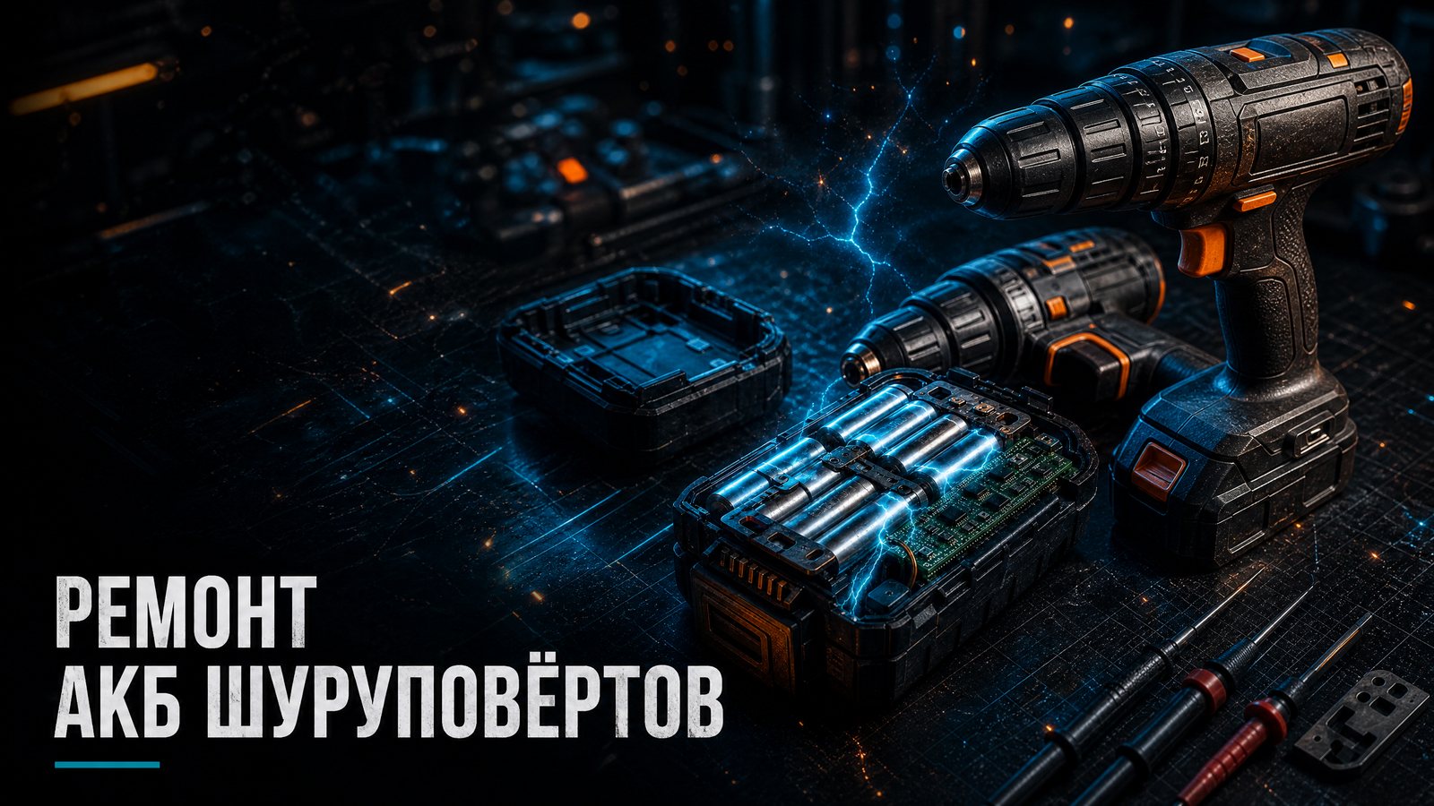 Ремонт аккумуляторов шуруповёртов