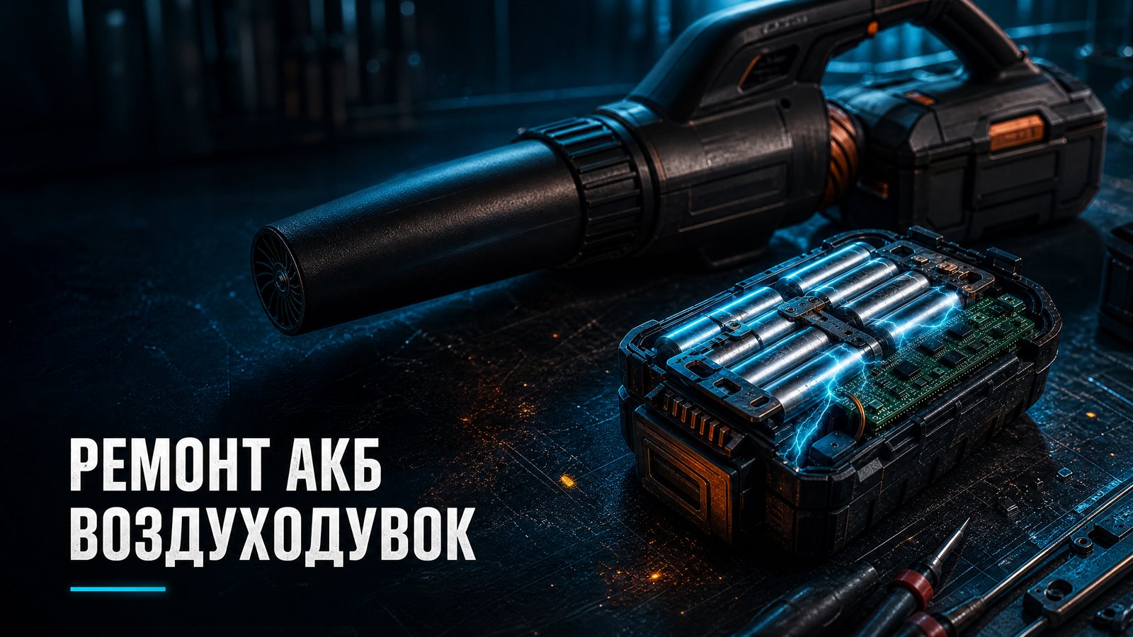 Ремонт аккумуляторов воздуходувок